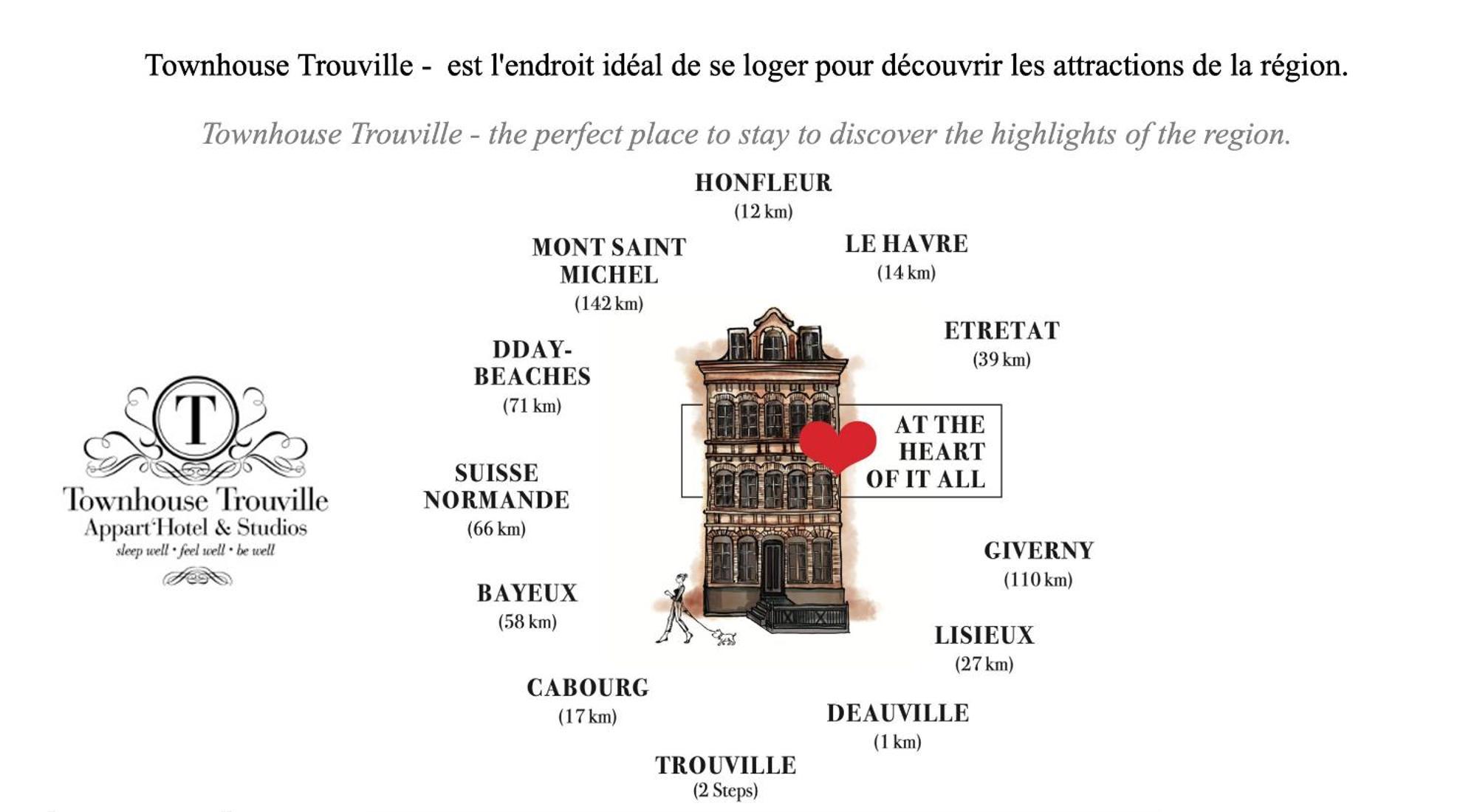 Townhouse Trouville - Appart'Hotel & Studios Eksteriør bilde